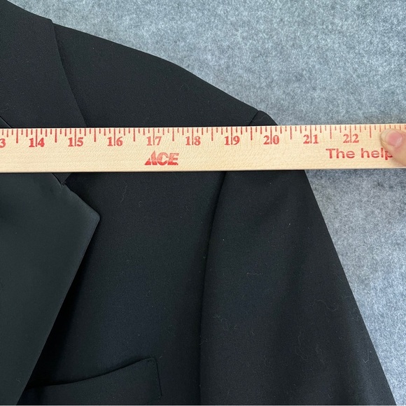 HART SCHAFFNER & MARX Wool Blazer Sports Coat 2 Button Single Vent Black 44R - Picture 6 of 10